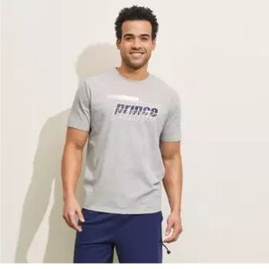 NWT Prince Pickleball Men's Short Sleeve Heather Grey Graphic T-Shirt XXL